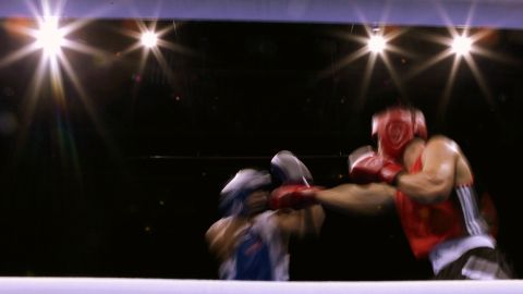 Nathan Valencia, estudiante de la Universidad de Nevada, participó en la Fight Night de Kappa Sigma Fraternity.