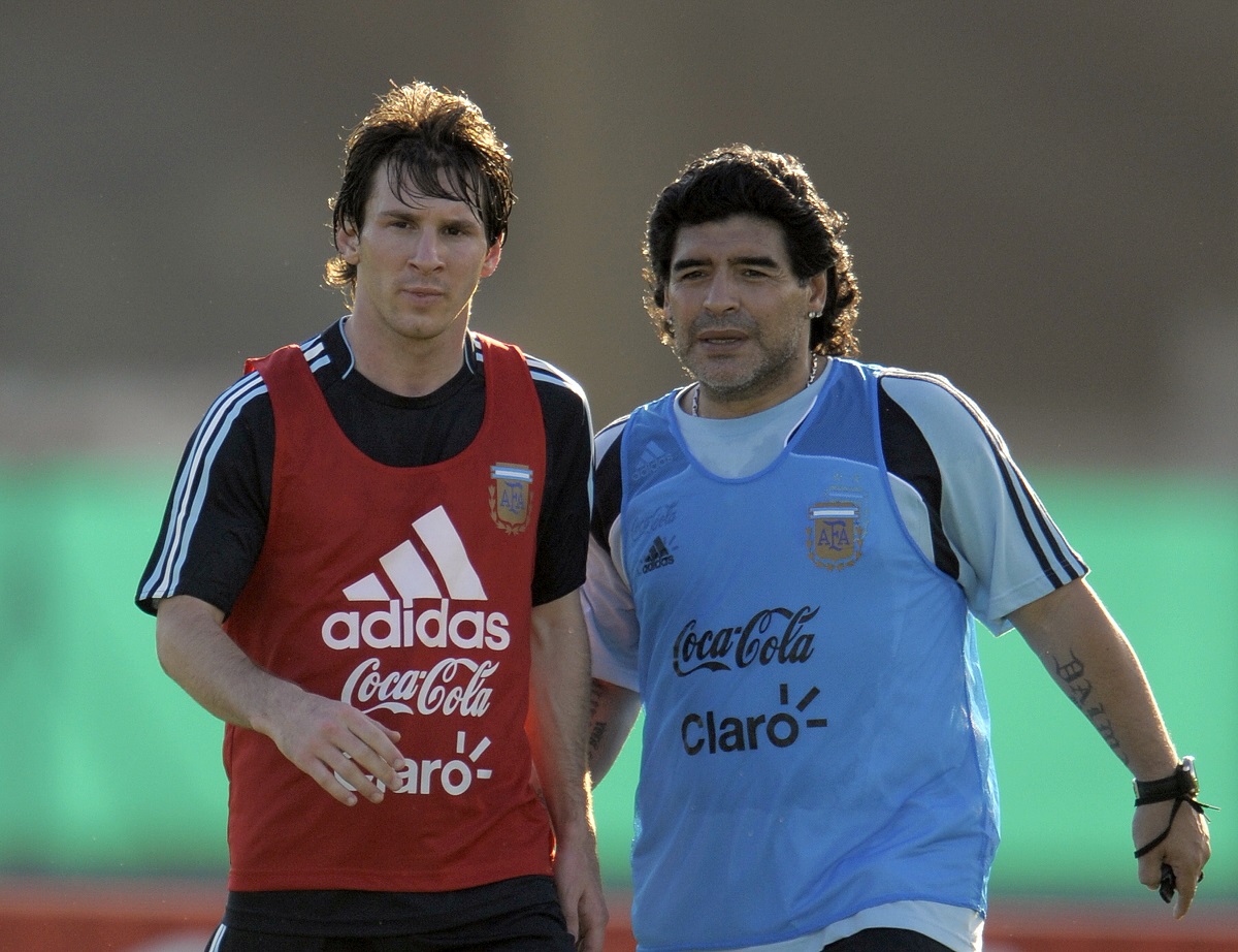 Maradona dirigió a Leo Messi en el Mundial Sudáfrica 2010.