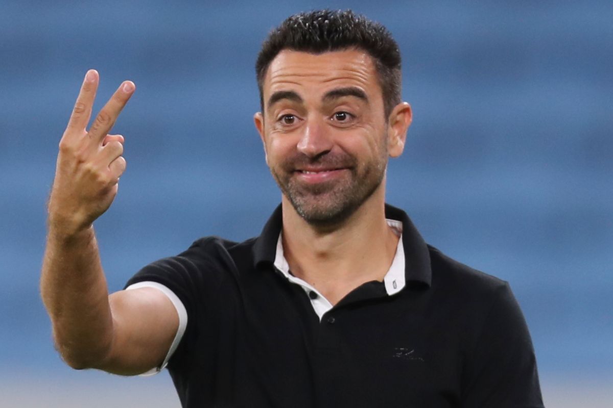  Xavi reacciona durante el partido de play-off de la Liga de Campeones de la AFC entre al-Duhail y al-Sadd de Qatar.