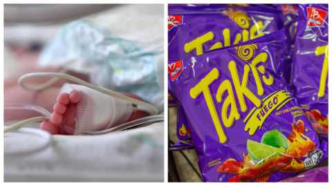 Bebé muere por comer Takis Fuego