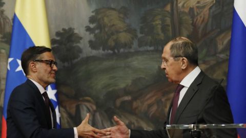 Reunión entre los cancilleres de Rusia y Venezuela.
