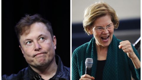 Elon Musk y Elizabeth Warren (1)