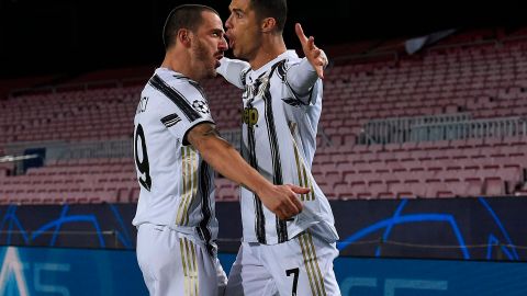 Bonucci y Cristiano Ronaldo