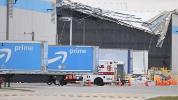 Tornado Hits Amazon Warehouse In Edwardsville, Illinois