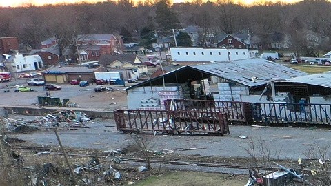 Mayfield se considera hasta ahora la zona más afectada por tornados.