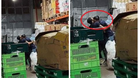 Mujer le lleva comida a su esposo y lo encuentra abrazando a un hombre (1)