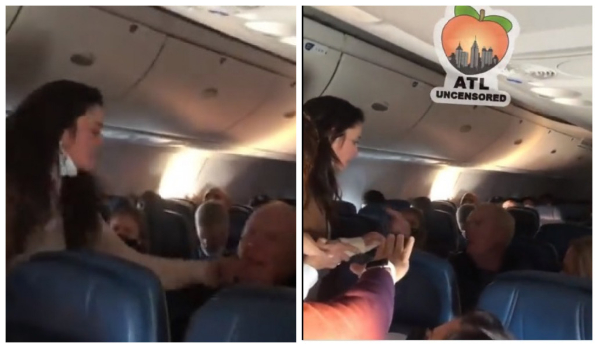 Woman unleashes fight on Delta flight.