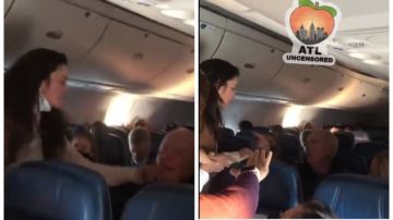 "Siéntate Karen": Pelea en vuelo de Delta por el uso de máscara termina con una mujer detenida