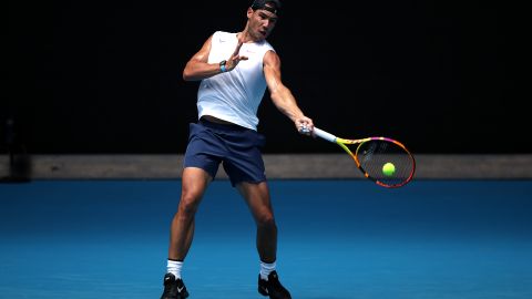 Rafael Nadal llegó a Melbourne para participar en el Abierto de Australia