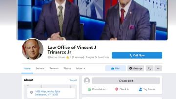 Página en Facebook del abogado Vincent J. Trimarco Jr.
