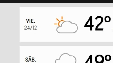Pronóstico de viernes a lunes.