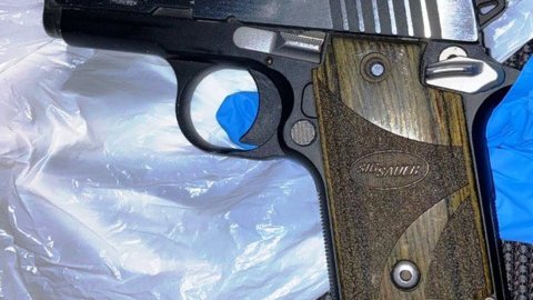 Arma recuperada en la escena el 18 de enero.