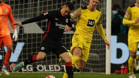 Rafael Santos Borré y Erling Haaland