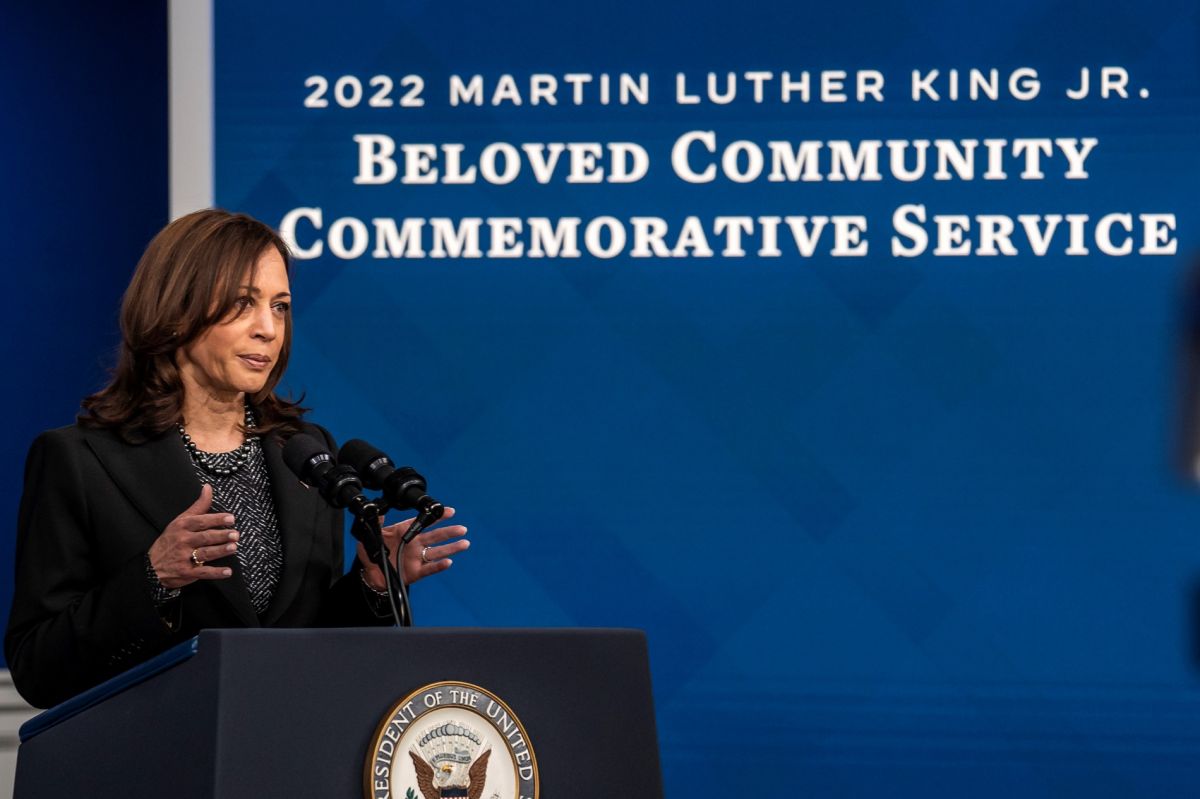 La vicepresidenta Kamala Harris dio un discurso para recordar a Martin Luther King Jr.