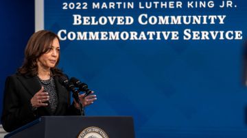 La vicepresidenta Kamala Harris dio un discurso para recordar a Martin Luther King Jr.