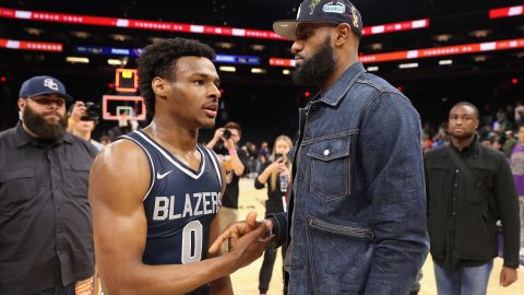 Bronny James y Lebron James