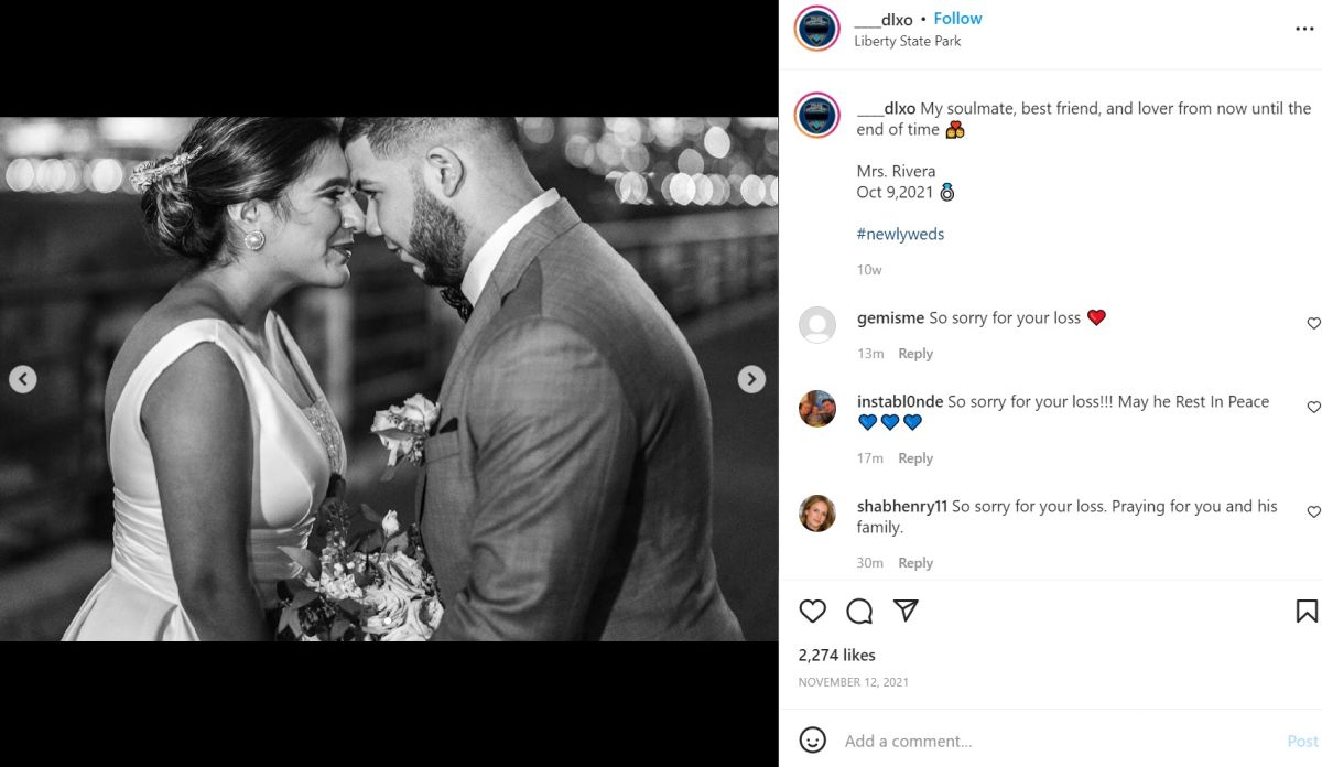 La viuda de Jason Rivera publicó fotos en Instagram.