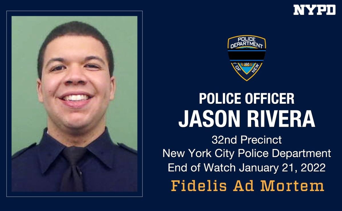 El policía Jason Rivera fue asesinado el 21 de enero.
