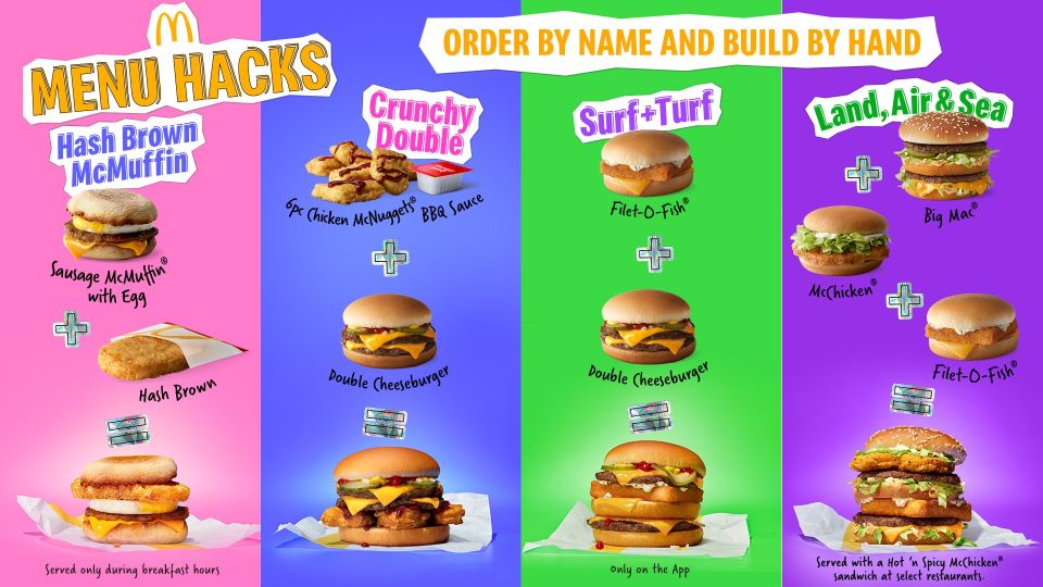 McDonald’s estará vendiendo combinaciones del menú hechas por sus
