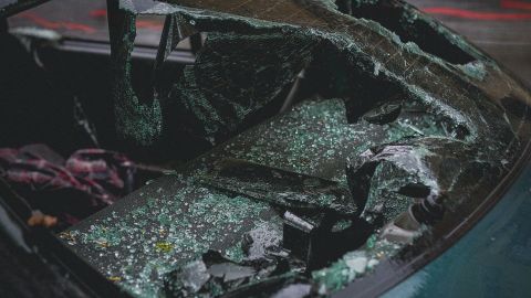 accidente de automóvil en los ángeles, estados unidos