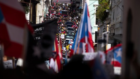 Protesta salario maestros Puerto Rico