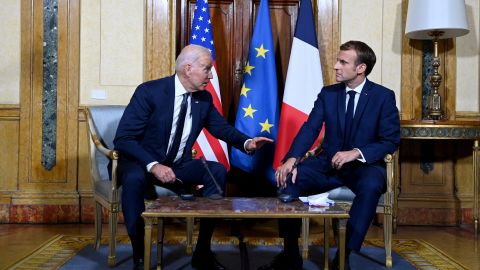 Emmanuel Macron & Joe Biden