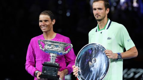 Rafael Nadal y Daniil Medvedev