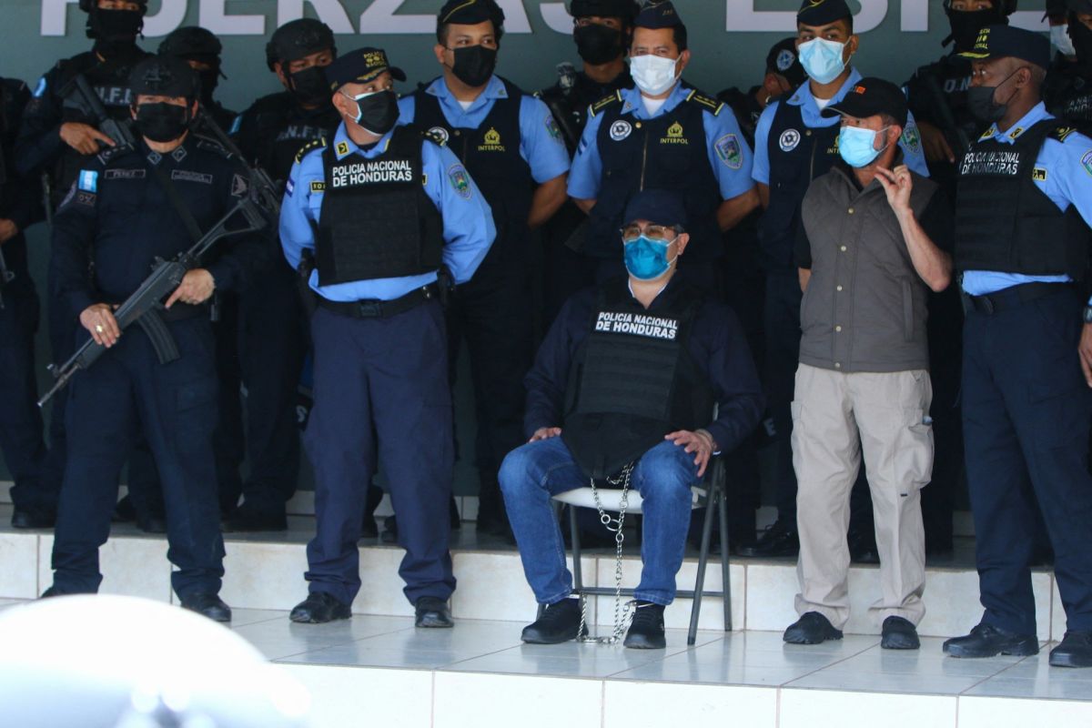 El expresidente de Honduras, Juan Orlando Hernández, fue detenido.