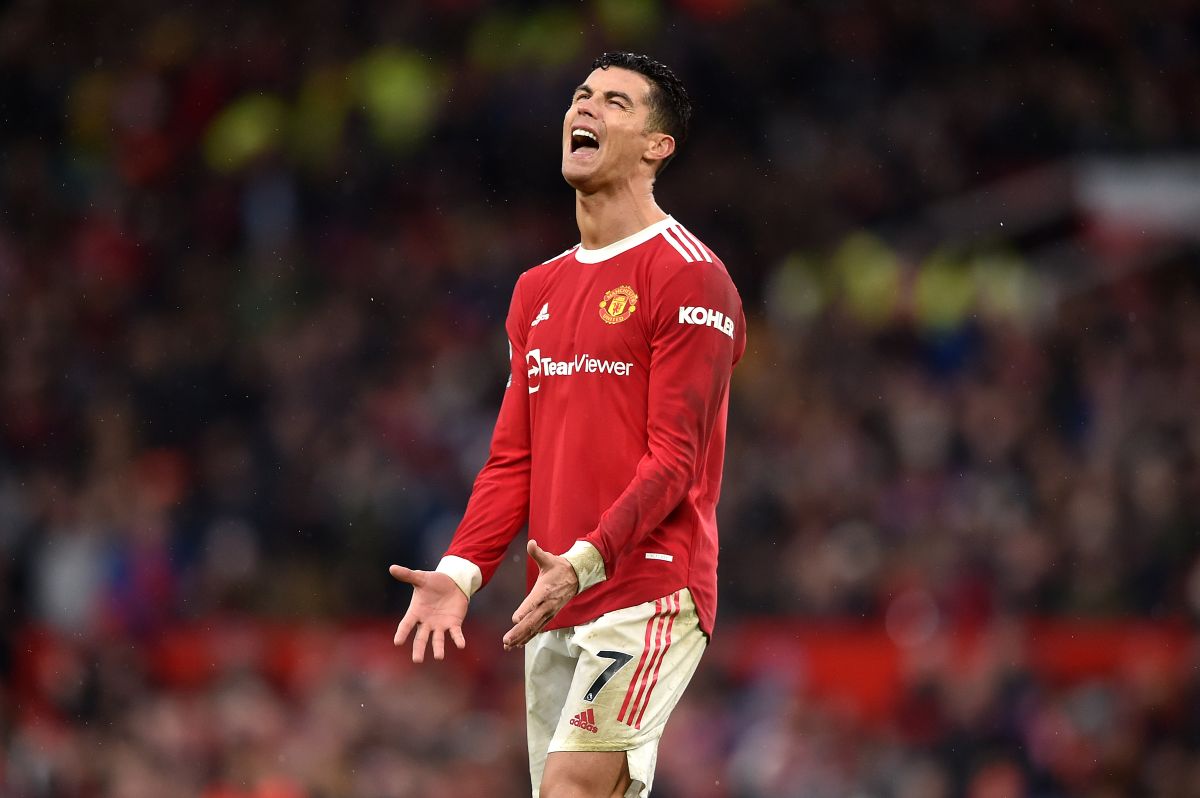 Cristiano Ronaldo  se lamenta tras haber perdido una importante ocasión en el encuentro Manchester City y Southampton.