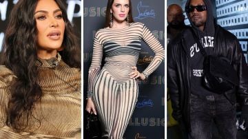Kim Kardashian, Julia Fox y Kanye West.
