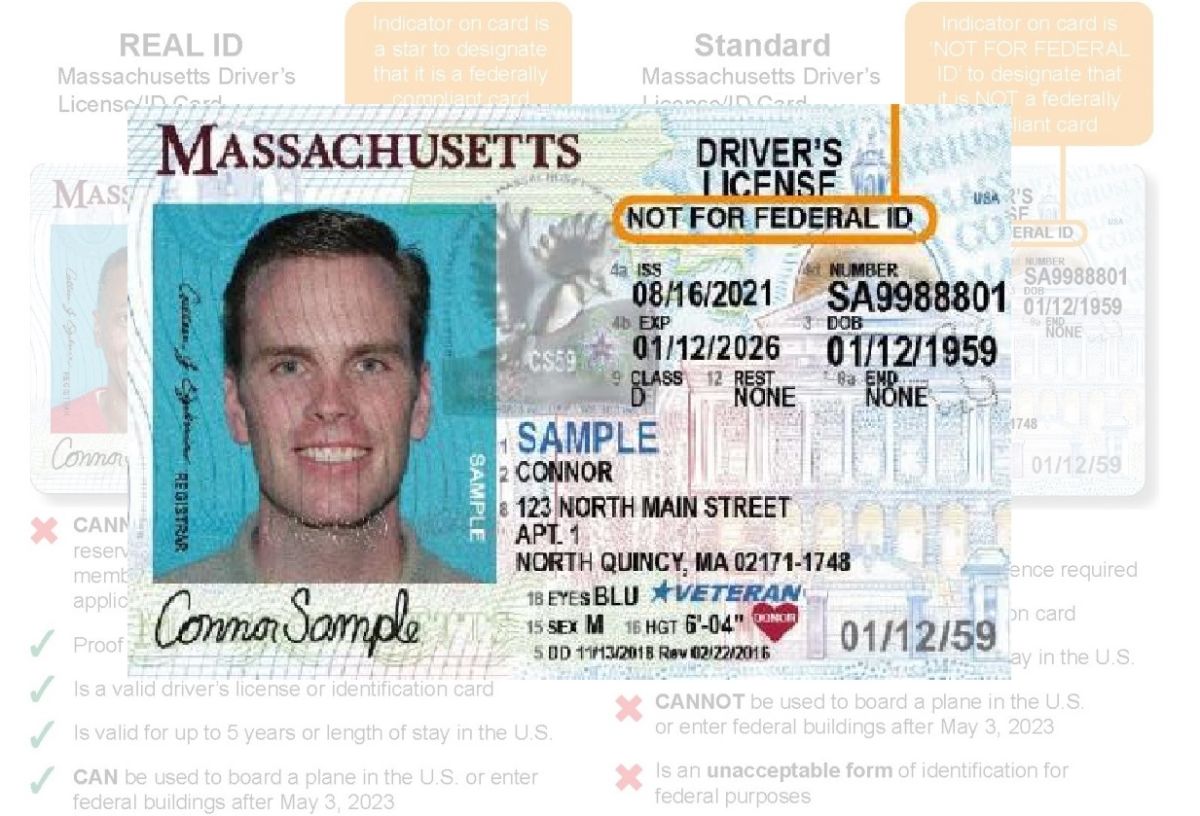 La licencia para indocumentados en Massachusetts no sería un Real ID.
