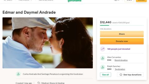 Los familiares de la pareja piden ayuda en GoFundMe.