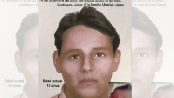 La proyección facial del bebé ayudó a localizar a Salvador, quien ahora tiene 16 años.