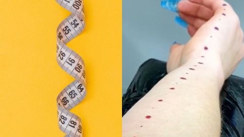 Mujer se tatúa una regla en el brazo para medir los genitales de sus parejas