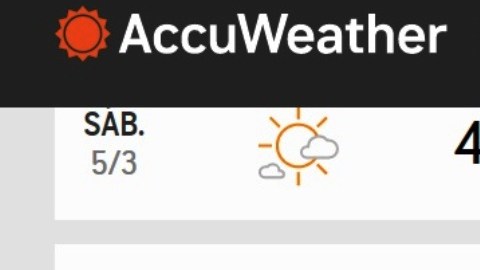 Pronóstico hasta el martes.