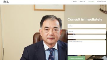 Página de Jim Li & Associates, Attorneys at Law.