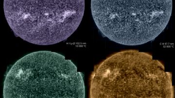 Imágenes tomadas por el instrumento SPICE de Solar Orbiter.