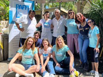 David Chocarro participó y apoyó a Carolina Laursen en el emprendimiento de su fundación PAFF, que los viernes dicta talleres para personas sin hogar