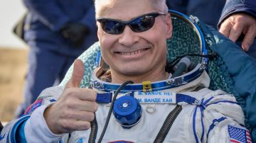 Mark Vande Hei llegó a bordo de la cápsula Soyuz.