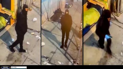 El ataque mortal a un desamparado quedó grabado en un video de vigilancia.