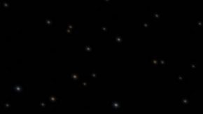 Imagen de nube de escombros tras un choque de cuerpos celestes.