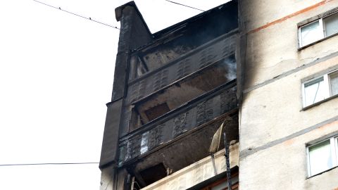 Restos de un edificio en Mariúpol, Ucrania.