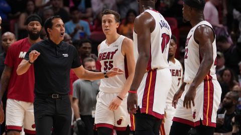 Erik Spoelstra y Jimmy Butler