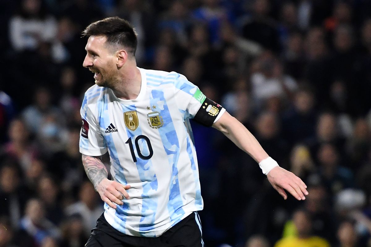 Lionel Messi durante el encuentro ante Venezuela por Eliminatorias a Qatar 2022.