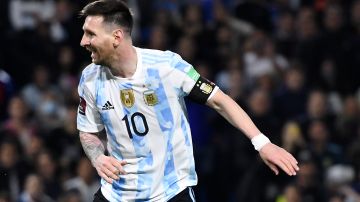 Lionel Messi durante el encuentro ante Venezuela por Eliminatorias a Qatar 2022.