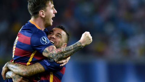 Leo Messi y Dani Alves