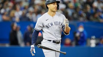 Giancarlo Stanton pegó gran HR con los Yankees