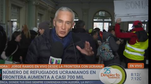 Jorge Ramos desde la estación de Polonia donde llegan los refugiados de Ucrania