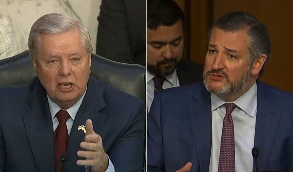 Los senadores republicanos Lindsey Graham y Ted Cruz.