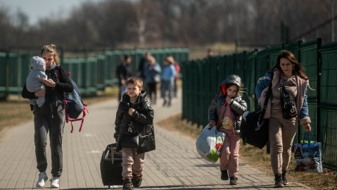 Refugiados ucranianos.